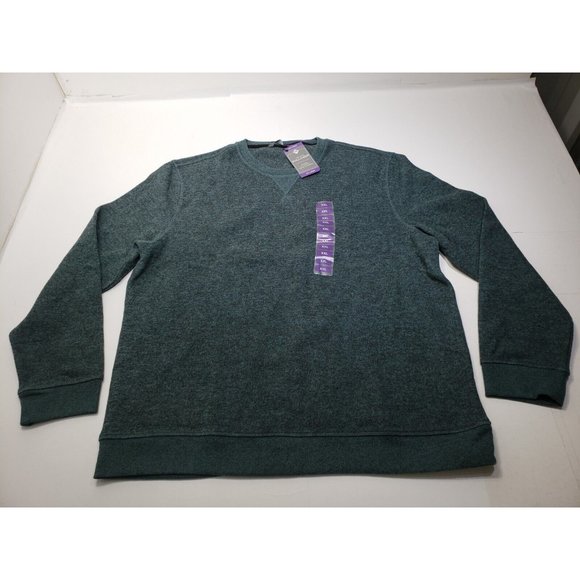 Members Mark Men's Crewneck Pullover Shirt Emerald Coast Green Size XXL NWT - Picture 1 of 10